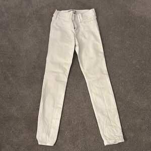 Abercrombie kids girls white super skinny jeans